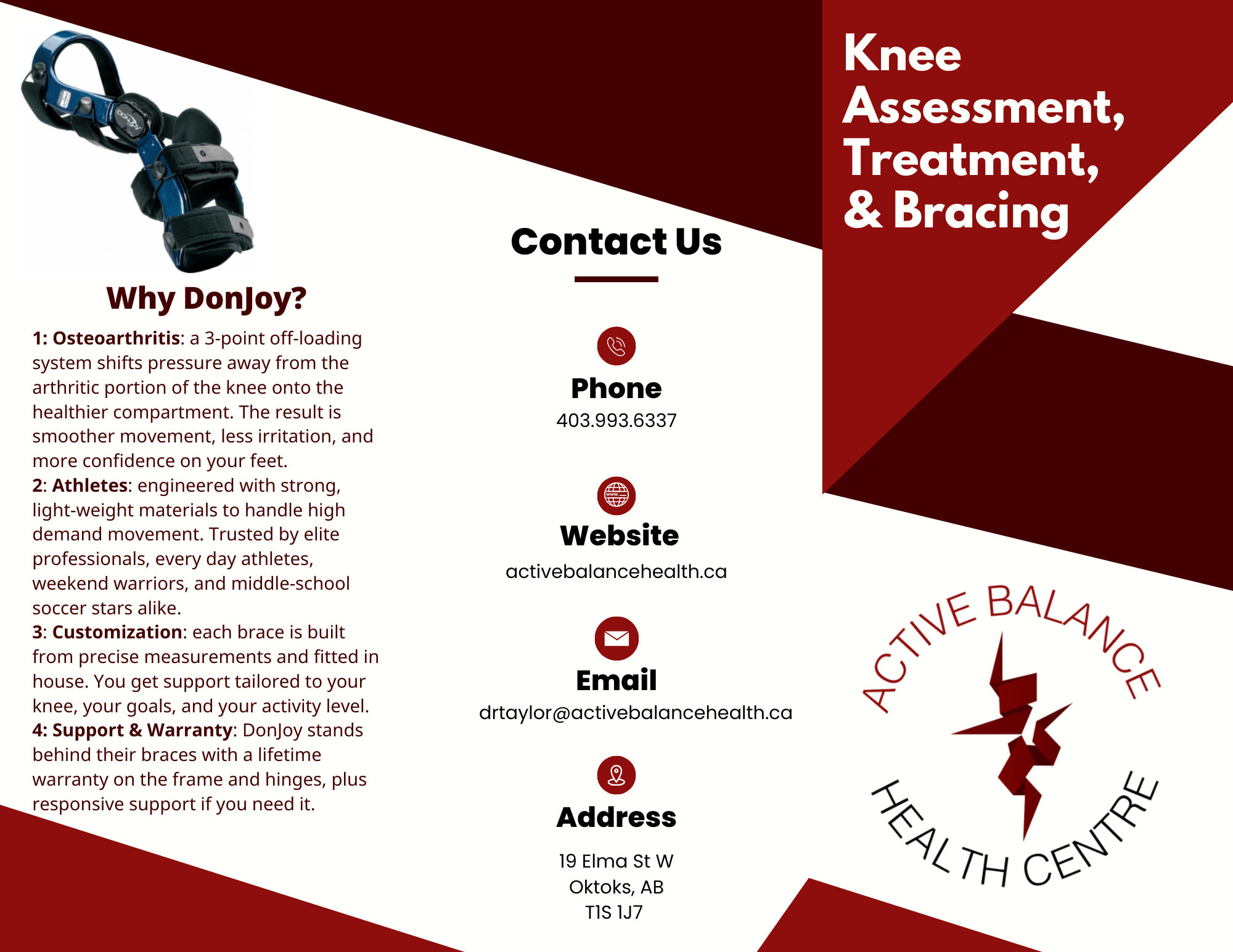 Custom Knee Brace – Trifold pg1